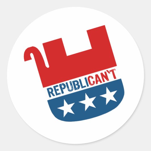 STICKER ROND RÉPUBLICAIN NON (Devant)
