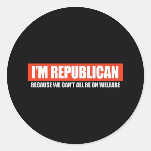 STICKER ROND RÉPUBLICAIN - PARCE QUE NOUS NE POUVONS PAS TOUS Ê (Devant)