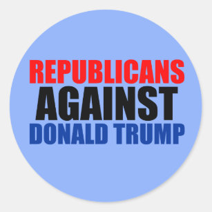 Sticker Rond Républicains contre Donald Trump