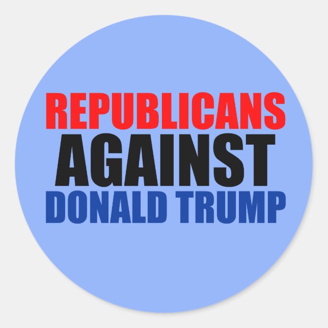 Sticker Rond Républicains contre Donald Trump (Devant)
