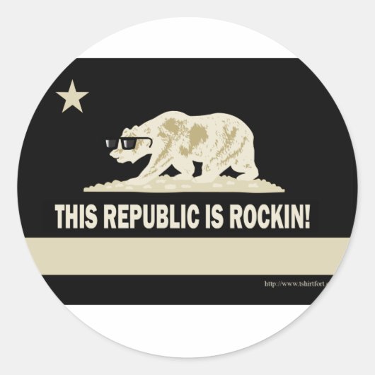 Sticker Rond République de Californie (Devant)