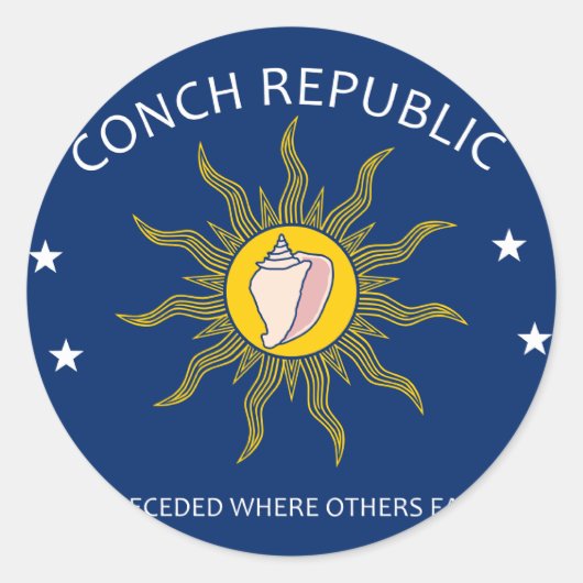 Sticker Rond République de conch (Devant)