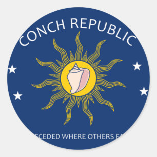 Sticker Rond République de conque