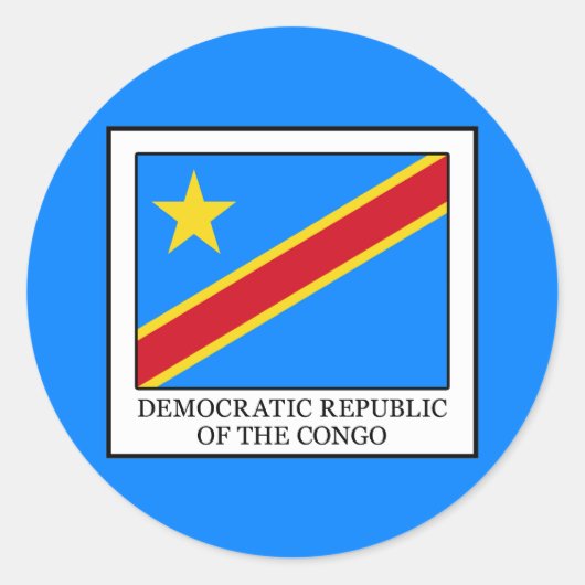 Sticker Rond République démocratique du Congo (Devant)