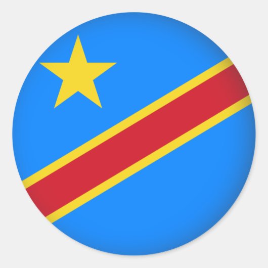 Sticker Rond République démocratique du Congo (Devant)