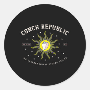 Sticker Rond République des Conques de Key West Cadeau de pêche