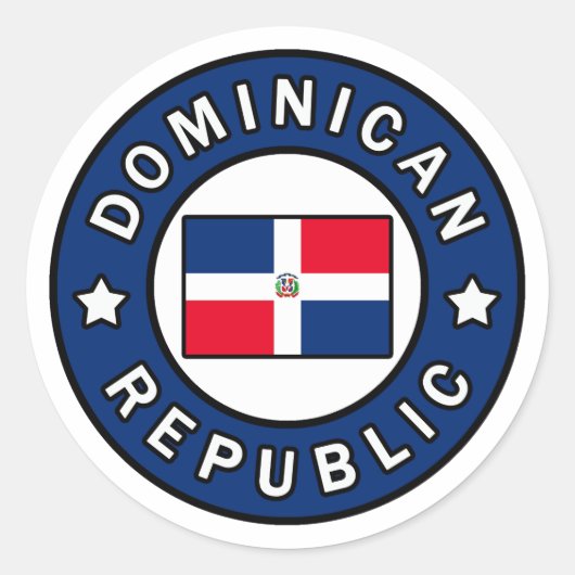 Sticker Rond République dominicaine (Devant)