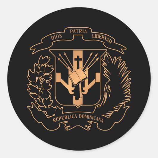 Sticker Rond République dominicaine (Devant)
