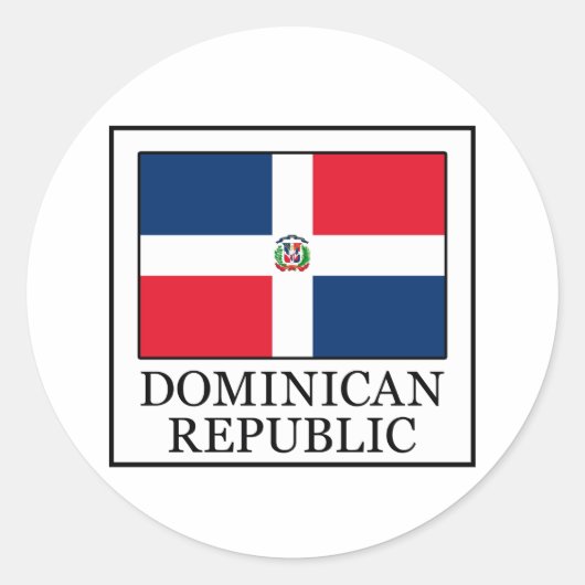 Sticker Rond République dominicaine (Devant)