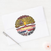Sticker Rond République Dominicaine Espagne drapeau espagnol de (Enveloppe)