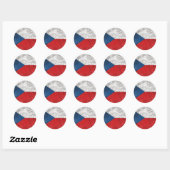 Sticker Rond République tchèque (Feuille)