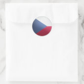 Sticker Rond République tchèque Drapeau circulaire brillant (Sac)