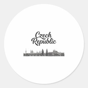 Sticker Rond République tchèque Paysage Voyage Tenues de vacanc