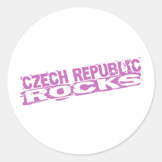 Sticker Rond République tchèque Rocks (Devant)