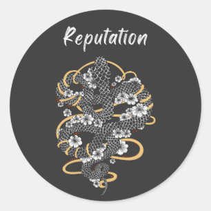 Sticker Rond Réputation Des Serpents Dans Le Monde