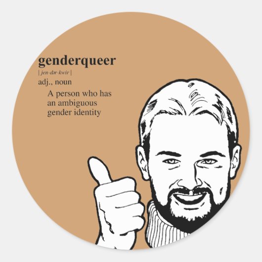 STICKER ROND REQUÊTE DE GENRE (Devant)