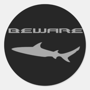 Sticker Rond Requin