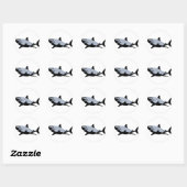 Sticker Rond Requin (Feuille)