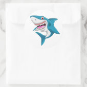 Sticker Rond Requin Animé (Sac)