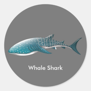 Sticker Rond Requin baleine Animée