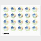 Sticker Rond Requin bébé enfants de tout âge anniversaire migno (Feuille)