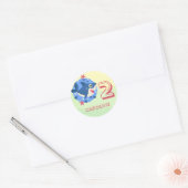 Sticker Rond Requin bébé enfants de tout âge anniversaire migno (Enveloppe)