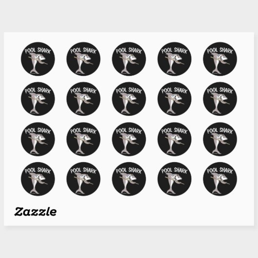 Sticker Rond Requin de piscine (Feuille)