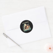 Sticker Rond Requin drôle reste positif (Enveloppe)