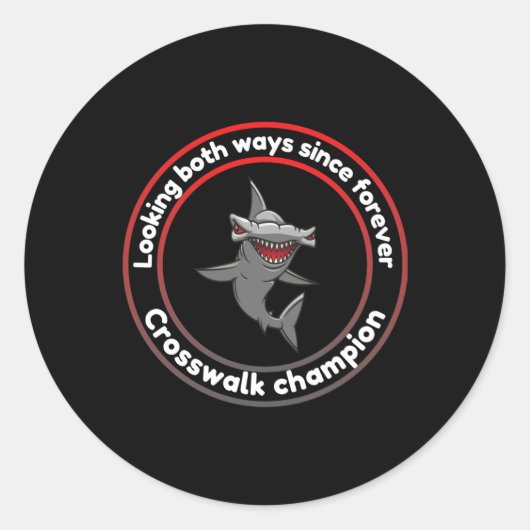 Sticker Rond requin marteau (Devant)