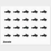 Sticker Rond requin noir (Feuille)