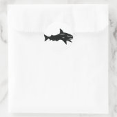 Sticker Rond requin noir (Sac)