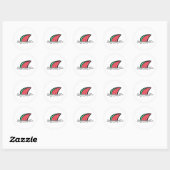 Sticker Rond requin pastèque (Feuille)