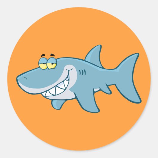 Sticker Rond Requin souriant (Devant)