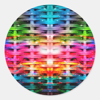 Sticker Rond Réseau couleur