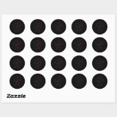 Sticker Rond Réseau de bataille Mega Lan (Feuille)