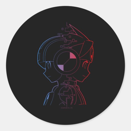 Sticker Rond Réseau de bataille Mega Lan (Devant)
