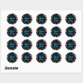 Sticker Rond Réservation Colorée (Feuille)