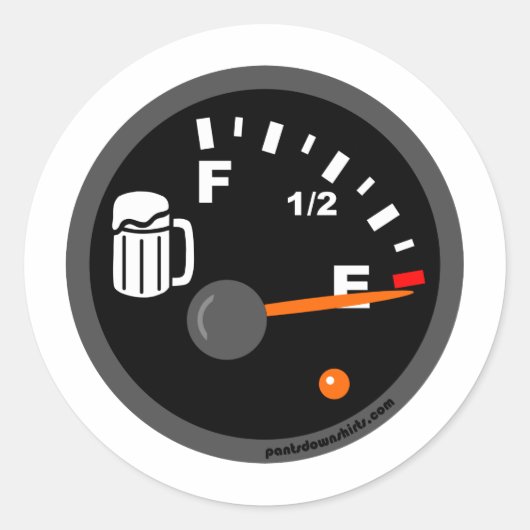 STICKER ROND RÉSERVE DE BIÈRE VIDE (Devant)