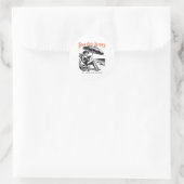 Sticker Rond Réserver Fille Summer Beach Vacation Lecture Réser (Sac)