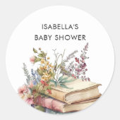 Sticker Rond Réserver Thème Baby shower Favoriser (Devant)