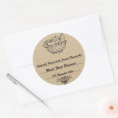 Sticker Rond Réserves à l'ancienne ou Modèle à la confiture (Enveloppe)