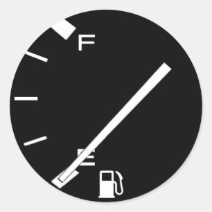 Sticker Rond Réservoir à gaz vide