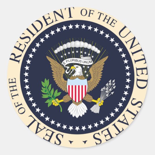 Sticker Rond Résident des États-Unis (Devant)