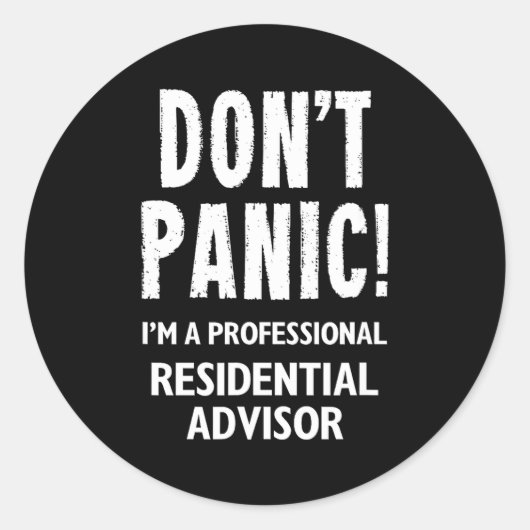 Sticker Rond Residential Advisor  (Devant)