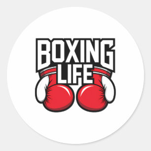 Sticker Rond Résilience D'Entraînement En Boxe Pour La Vie De B