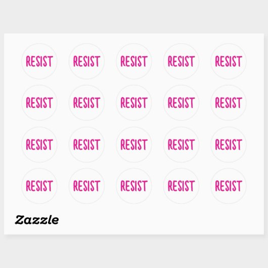 Sticker Rond Resist Resistance Pink (Feuille)