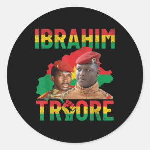 Sticker Rond Résistance Afrique Thomas Sankara Burkina Faso Ibr