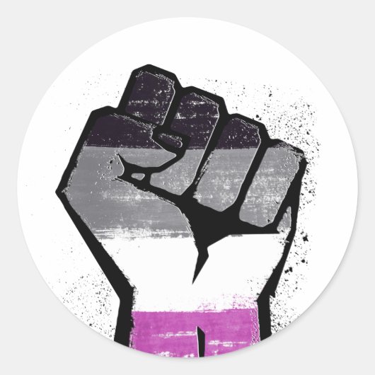 Sticker Rond Résistance asexuée (Devant)