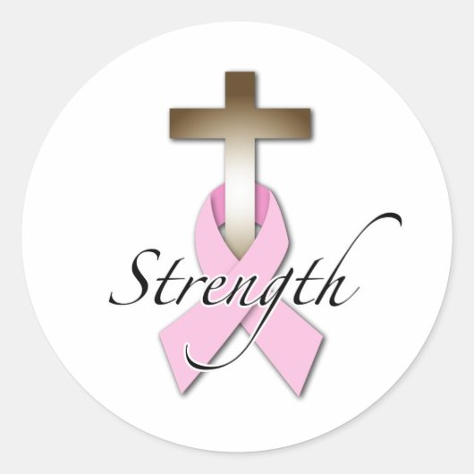 Sticker Rond résistance au cancer du sein (Devant)