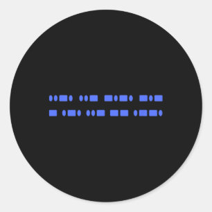 Sticker Rond Résistance au code Morse subtil F T 8647 Féministe